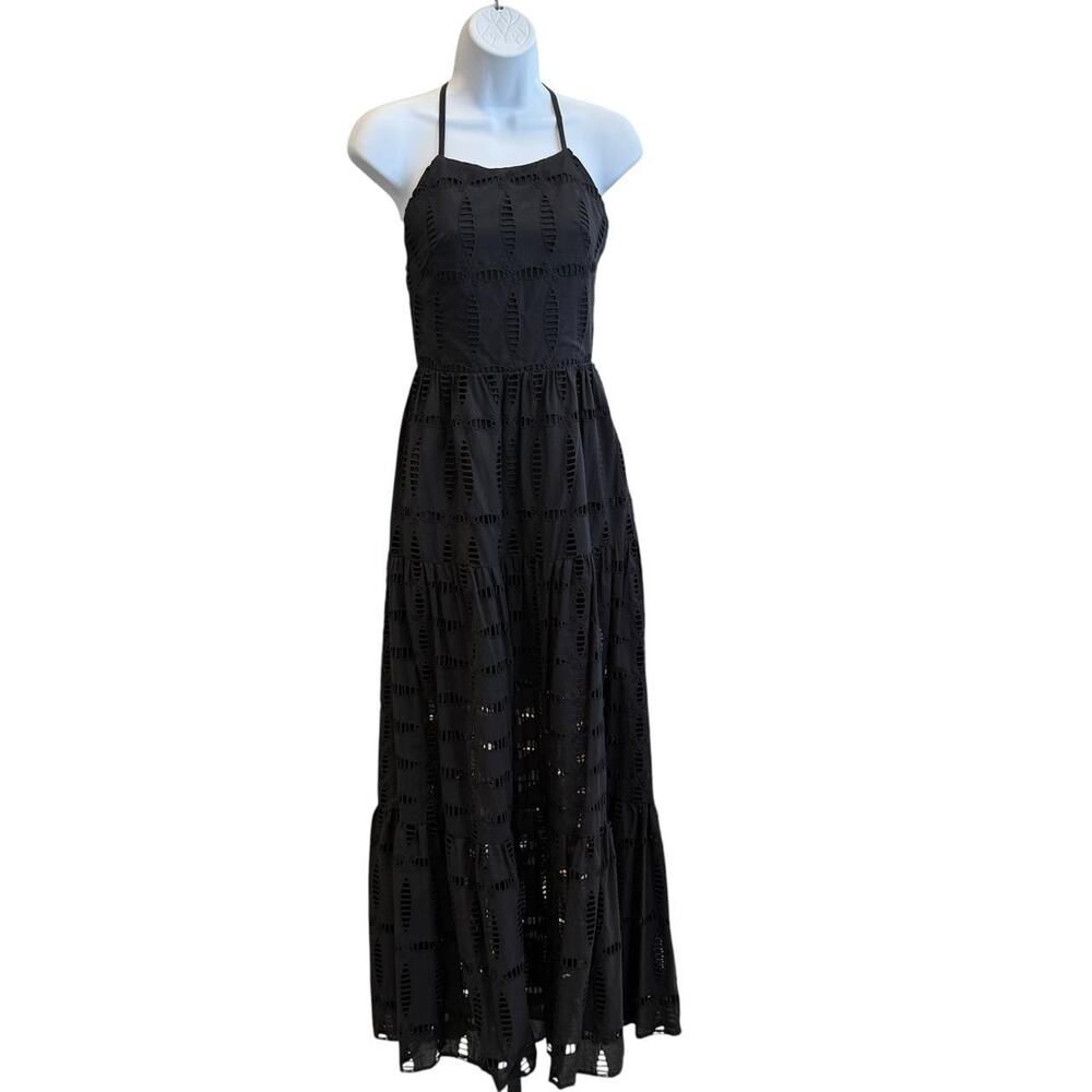 Brand New! Lace Black Eyelet Maxi Dress Size Small